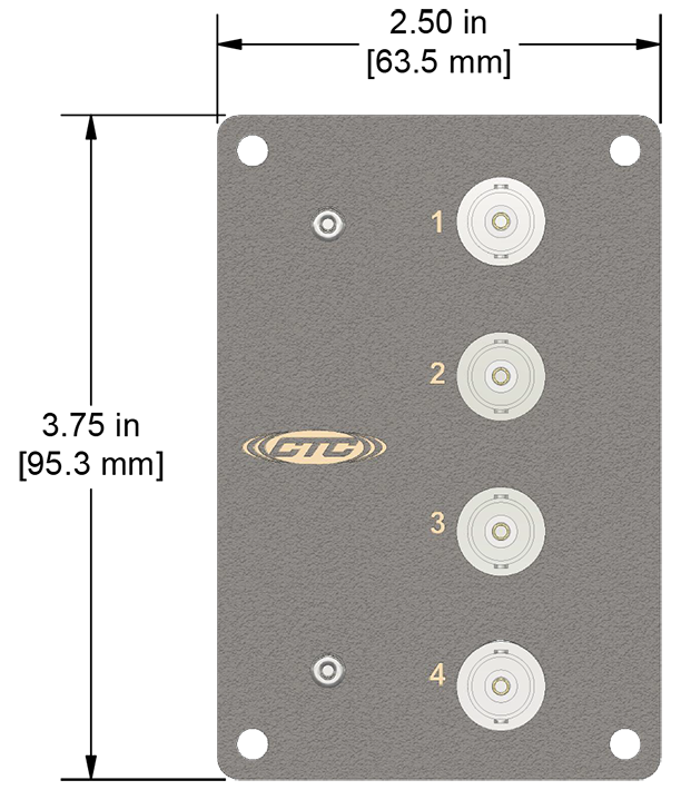 A drawing showing the dimensions of a CTC JB970 Series industrial enclosure.