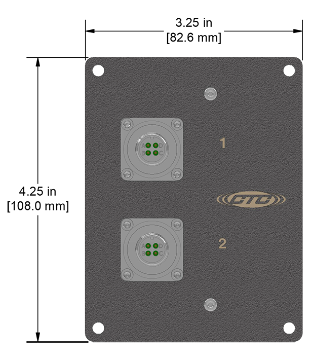 A drawing showing the dimensions of a CTC JB976 Series industrial enclosure.