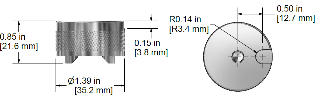 A drawing showing the dimensions of a CTC MH114-3T mounting hardware for industrial condition monitoring sensors.