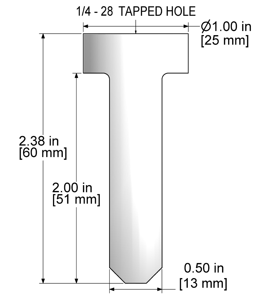 A drawing showing the dimensions of a CTC MH118-2A mounting hardware for industrial condition monitoring sensors.