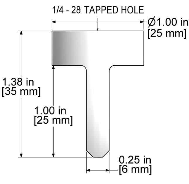A drawing showing the dimensions of a CTC MH118-4A mounting hardware for industrial condition monitoring sensors.
