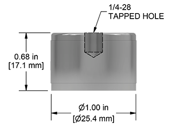A drawing showing the dimensions of a CTC MH122-1A mounting hardware for industrial condition monitoring sensors.