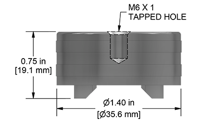 A drawing showing the dimensions of a CTC MH147-1A mounting hardware for industrial condition monitoring sensors.