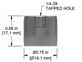 A drawing showing the dimensions of a CTC MH149-1A mounting hardware for industrial condition monitoring sensors.