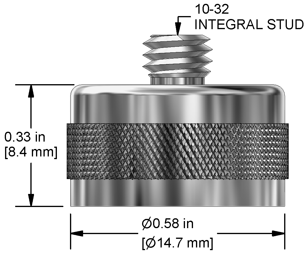 A drawing showing the dimensions of a CTC MHT154 mounting hardware for industrial condition monitoring sensors.