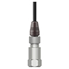 A top exit AC102 standard size, stainless steel condition monitoring sensor on an A2R industrial connector.