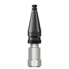 A generic, non-engraved CTC standard size, top exit vibration sensor attached to a D2CG connector.