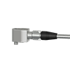 A render of a CTC J2QA grounded connector on a generic mini side exit vibration analysis sensor.