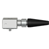 A render of a generic CTC side exit triaxial vibration sensor on a K3CG grounded connector.