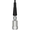 A render of a generic CTC standard size, top exit M12 accelerometer on an M2C connector.