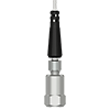 A render of a generic CTC standard size, top exit M12 vibration sensor on an M3C2 connector.