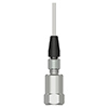 A stainless steel CTC top exit sensor attached to a black CTC M3T connector and cable.