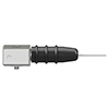 A generic, non-engraved CTC AC119 biaxial condition monitoring sensor attached to an assembled CK-B3R connector kit.