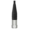 A generic, non-engraved CTC AC102 top exit industrial accelerometer attached to an assembled CK-V2R connector kit.