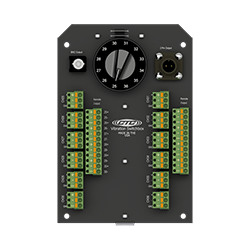A render of a CTC JB914 switch box panel with 12 terminal blocks.