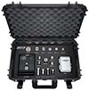 A photograph of a DISPKIT5001 black carrying case open to show CTC vibration analysis hardware secured in a foam insert.