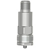 A top exit CTC accelerometer mounted on an MH102-1A stainless steel mounting disk.