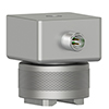 A CTC triaxial vibration sensor mounted on a MH115-2A two rail magnet mounting base.