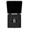 A TMP TCB110 mini top exit accelerometer in a foam insert inside a black plastic case.