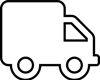 shipment delivery truck black icon