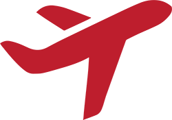 A red airplane icon.