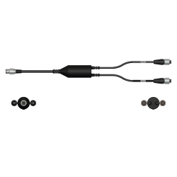 A render of a CTC CMX2262-T data collector adapter with grey and black heat shrinks.