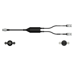 A render of a CTC CMX2262-F data collector adapter with grey and black heat shrinks.