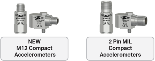 M12 Compact Accelerometers and 2 Pin Compact Accelerometers