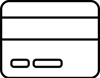black credit card payment icon