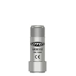 A render of a CTC UEB332 miniature size ultrasound sensor equivalent with Emerson/CSI A0220HF.