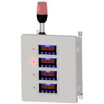 A PMX Enclosure with Red Stack Light