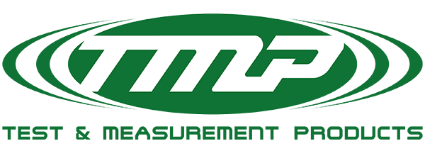 Green TMP line logo with test and measurement products tagline underneath