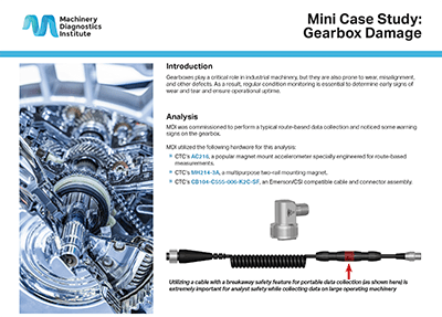 Case Study: Gearbox Damage