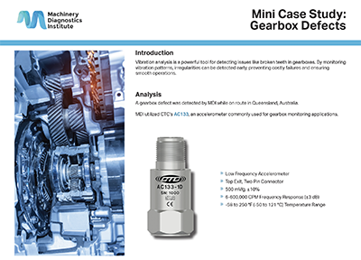 Mini Case Study: Gearbox Defects