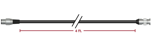 A render of CTC CB103-C576-004-F cable and connector assembly.