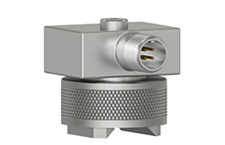 a side exit triaxial accelerometer mounted on a curved surface magnet