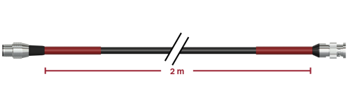 A render of CTC-CB103-C555-002M-F-RR cable and connector assembly.