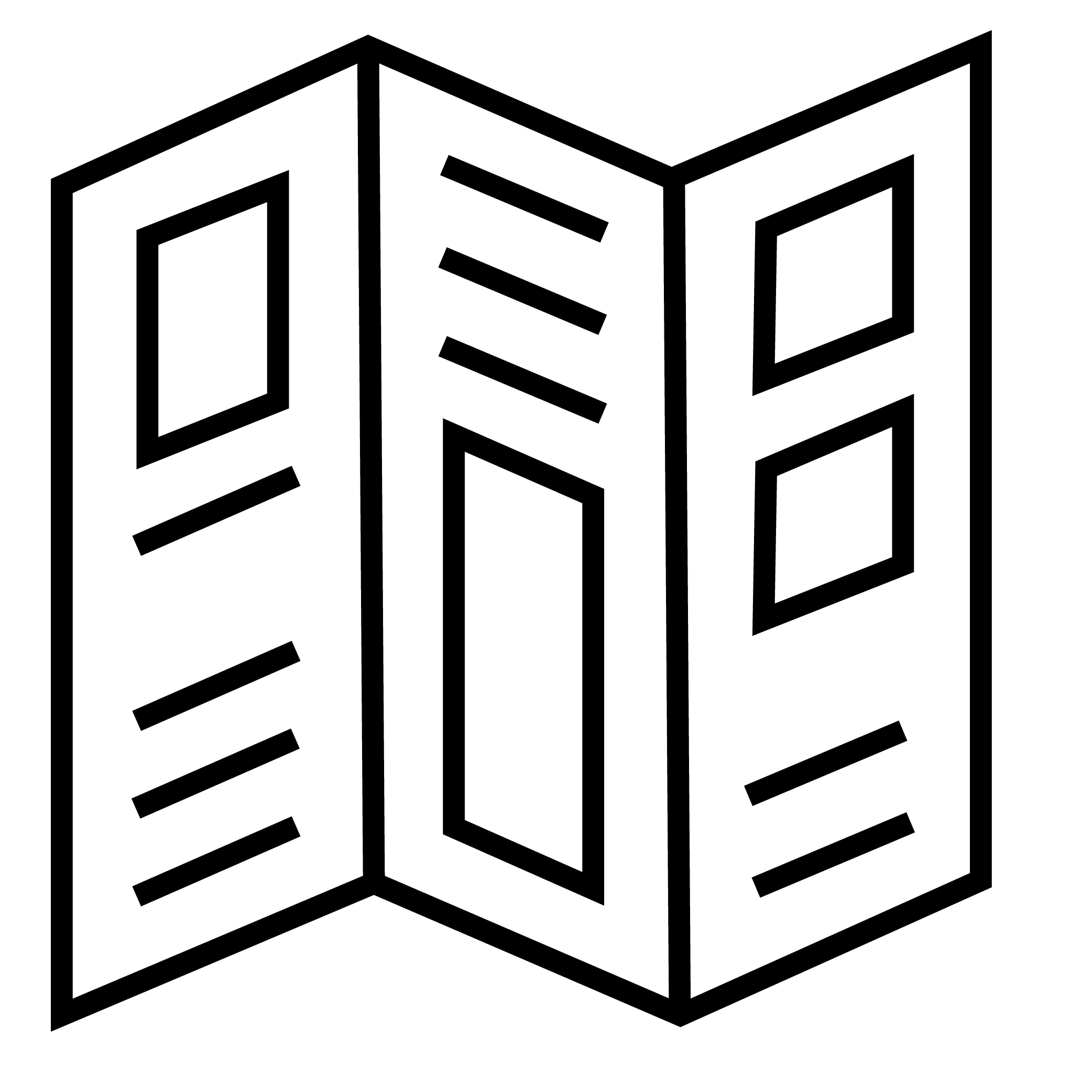 Trifold brochure icon