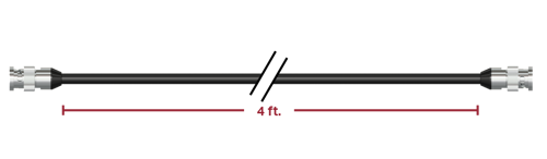 A render of CTC CB103-F-004-F cable and connector assembly.
