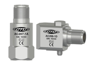 standard size, top exit AC207 high temperature condition monitoring sensor next to standard size, side exit AC208 condition monitoring sensor
