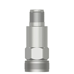 A standard size top exit accelerometer mounted on a flat surface magnet