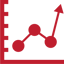 red chart icon