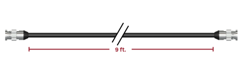 A render of CTC CB103-F-009-F cable and connector assembly.