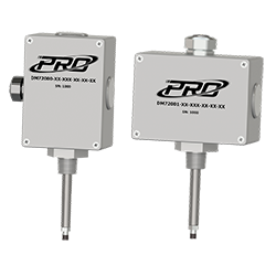 A render of a PRO Line DM72000 reverse mount proximity probe housing with the PRO line logo.