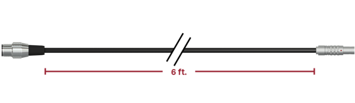 A render of CTC CB110-C566-006-C330 cable and connector assembly.