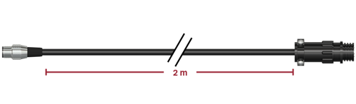 A render of CTC CB103-C563-002M-C613 cable and connector assembly
