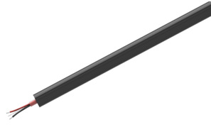 CTC's black hydraulic hose jacketed cable on a red jacketed cable and